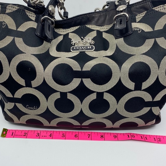 Authentic Coach Op Art Mia Sateen patterned Bag - Picture 8 of 14